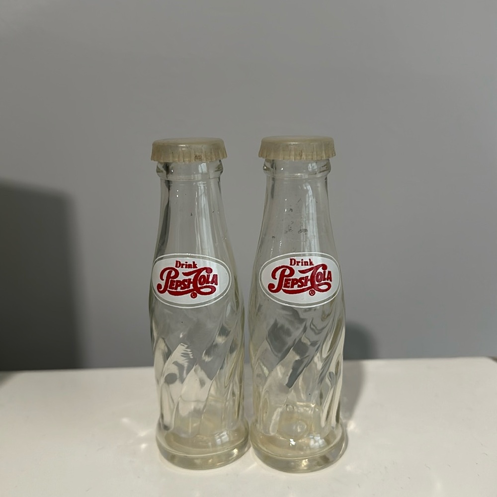 Pepsi Cola Vintage Advertising Salt and Pepper Shakers Circa 1960s